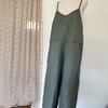 サロペットパンツを短くリメイクしました。