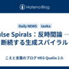 Pulse Spirals：反時間論 ── 断続する生成スパイラル