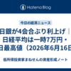 日銀が4会合ぶり利上げ｜日経平均は一時7万円・連日最高値（2026年6月16日）