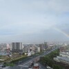 虹・台風前・カフェで過ごす