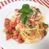 トマトとバジルの冷製パスタ