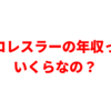 プロレスラーが年収を公開？謎のベールに包まれたプロレスラーという職業の実態に迫る
