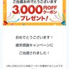 ラクマ 歳末感謝キャンペーン クジ当選！ 3001円以上の商品で使える3000円offクーポン