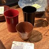 店頭備品の漆のカップ