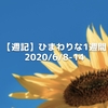 【週記】ひまわりな1週間  2020/6/8-14