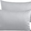 【🈹 44%OFF ⇒￥500 税込】枕カバー 2枚セット(ライトグレー, 50×70cm)