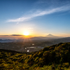 丹那盆地　夕景