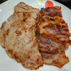 豚焼肉と牛カルビの鉄板コンビセットライスミニ