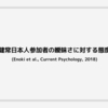 健常日本人参加者の曖昧さに対する態度 (Enoki et al., Current Psychology, 2018)