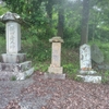 天照大神宮の参道脇にまつられる庚申塔　福岡県飯塚市蓮台寺