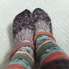 手編み靴下＆レッグウォーマーで寒さ対策ＯＫ！