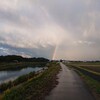 雨の中を歩く