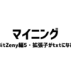 超初心者向けマイニング~BitZenyマイニング：拡張子の設定ができない~