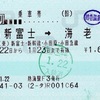 本日の使用切符：JR東日本 熱海駅発行 新富士→海老名 乗車券（連絡乗車券）【途中下車印収集】