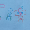 【ピヨ子の絵】人物は書けない！と言って棒人間しか描かなかったピヨ子が、ここまで描けるようになりました。