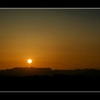 荒船山と夕日