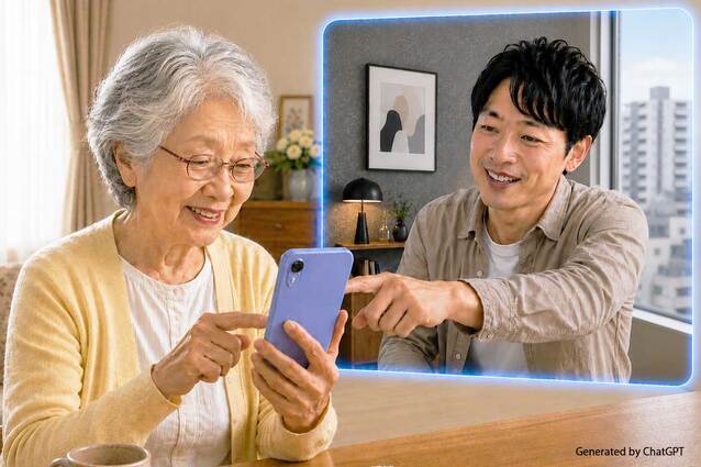 同じ画面を見ながら、離れて暮らす家族のスマホの “困った” を解決。かんたんスマホ5の新機能「家族サポート」