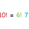 階乗数の間の関係式：10! = 6!7!
