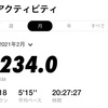 月間走行距離 2021/2 234km