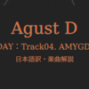 【Agust D】4 AMYGDALA 日本語訳/和訳・歌詞解説 【D-DAY】