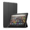 IVSOJP Fire HD 10 / Fire HD 10 Plus ケース 第11世代 【2021年発売】 超軽量 カバー 傷つけ防止 耐衝撃 高級PU レザー全面保護型 オートウェイクアップ/スリープ機能 (ブラック)