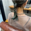 エアタッチハイライトベースの【モスグリーンカラー】に大人っぽいヘアアレンジ