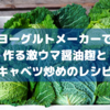 【万能調味料】ヨーグルトメーカーで作る醤油麹とキャベツ炒めのレシピ