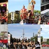 秋爽の祭りの一日三年ぶり