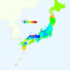 Rate of Deaths from Uterus Cancer by Prefecture in Japan, 2015