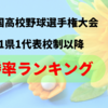 【高校野球】1県1代表制以降の最強県はどこだ！第60回以降の全国勝率ランキングを大公開！