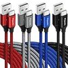 USB Type C ケーブル【1.8m 4本セット】etguuds 3A 急速充電 タイプc ケーブル 高速データ転送 充電コード タイプc 超耐久ナイロン Xperia XZ3 XZ2 XZ, Galaxy S20 S10 S9 Note8/9/10 A20 A21 A30 A40 A51, LG, GoPro Hero 5/6等Tpye-c機種対応