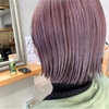 ブリーチベースのヘアに【バイオレットアッシュ】のオンカラー