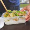 ジャガイモのオイスター炒め弁当｜小松菜入り約300円