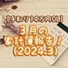 【手取り14万円OL】３月の家計簿報告！（2024.3）　