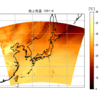 「全球及び日本域150年連続実験データ」を可視化する その２ー統合プログラム領域20km150年連続実験データの時系列変化を可視化する。