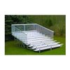 Jaypro Sports BLCH-1021ASGR 10 Row 21 ft. with Guard Rail and Aisle