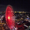 天保山大観覧車と海遊館の夜景