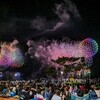 ねぶた祭最終日。聖徳公園から花火大会を見て、ツバクロで乾杯。（青森市安方２丁目）