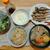 シシャモ。野菜味噌汁(新規作成)。レンチン目玉焼き