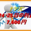 トラリピ｜24日・25日EUR:JPY（ユーロ円）トレンド転換で7,600円の利益！