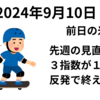 米株は反発　特段の材料は無く、先週の売り過ぎた見直し買いが主流　CPI控え様子見気分も　2024年9月10日