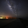 【天体撮影記 第161夜】 沖縄県(宮古島、伊良部島) 17ENDビーチより下地島空港と夏の天の川を