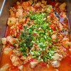 鶏肉と豆もやしのトマト味噌煮