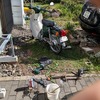 カブ用じゃないリアキャリアを強引にとっつけてみた