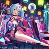 通天閣と初音ミクのコラボ「通天ミク」開催。のくはしさん描きおろしビジュアルと、ビジュアルを使ったグッズ販売、通天閣入場特典ポストカード配布など