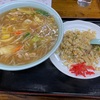 丸福@海老名〜サンマーメンＡセット／半チャーハン／町中華／神奈川ご当地ラーメン〜