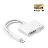 iPhone HDMI 変換 ケーブル ユーチューブをテレビで見る Lightning avアダプタ Lightning HDMI ケーブル HD 1080P 高解像度 設定不要 大画面 簡単接続 音声同期出力 iPhone iPad (IOS 9以降対応) (white)