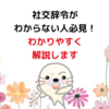 社交辞令がわからない人必見！わかりやすく解説します