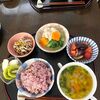 助産院　名残りの夏野菜を使ったごはんです