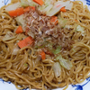 2月26日（金）朝食の玄米ご飯と、夕食の焼きそば。